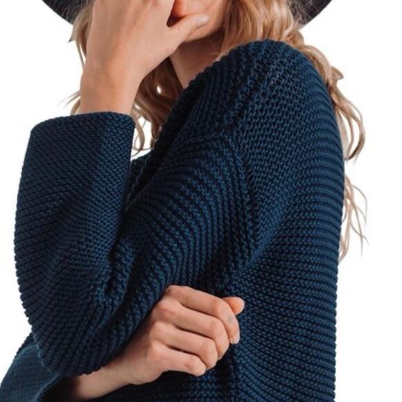 Sh*t That I Knit Navy Blue Scotia Sweater S - Picture 2 of 7